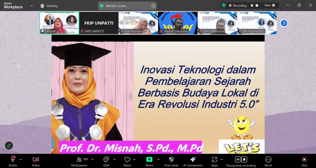 Kuliah Tamu Pendidikan Sejarah: Inovasi Pembelajaran Sejarah Berbasis Budaya Lokal di Era Revolusi Industri 5.0